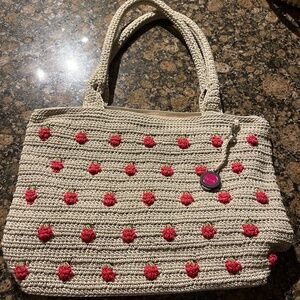 The Sak Strawberry Crochet Handbag